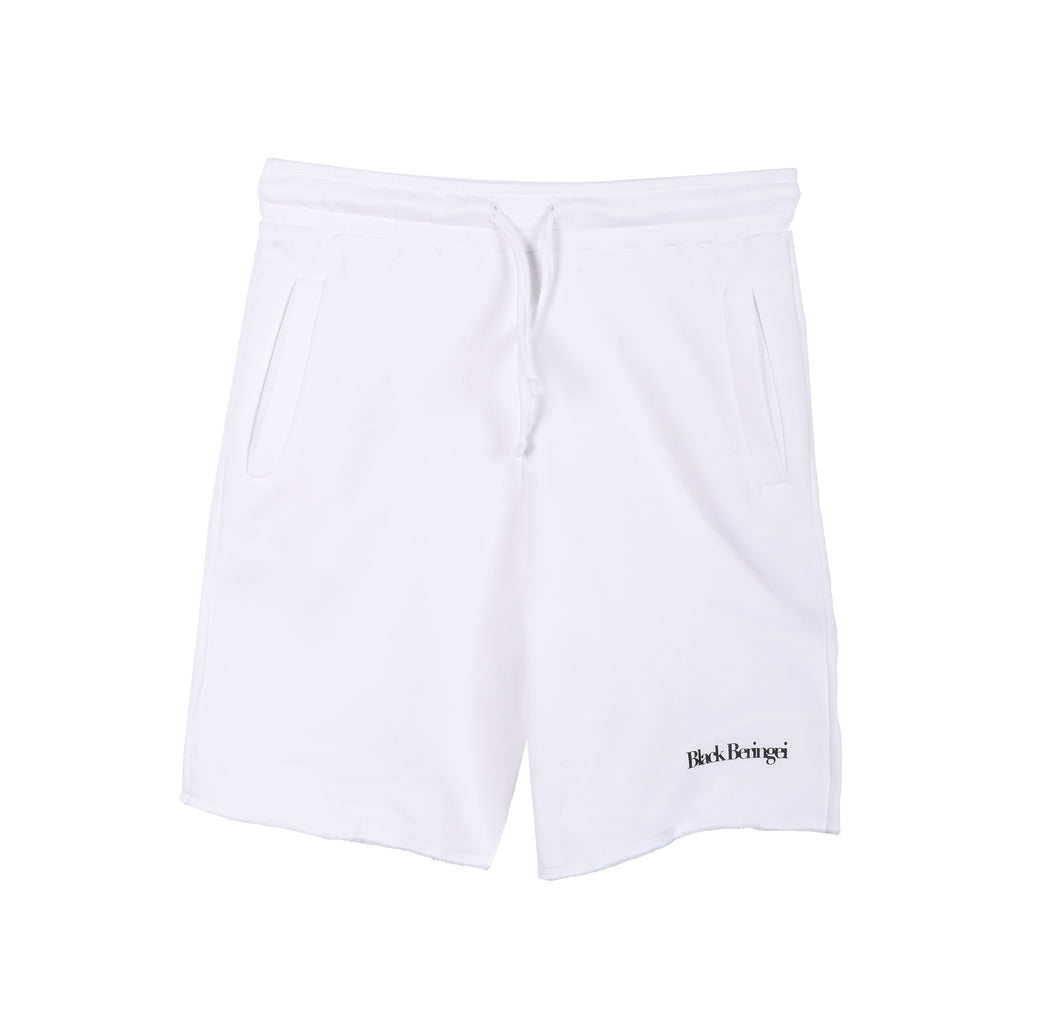 WHITE SWEATSHORT