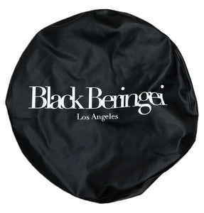 BLACK LEATHER SPARE TIRE COVER